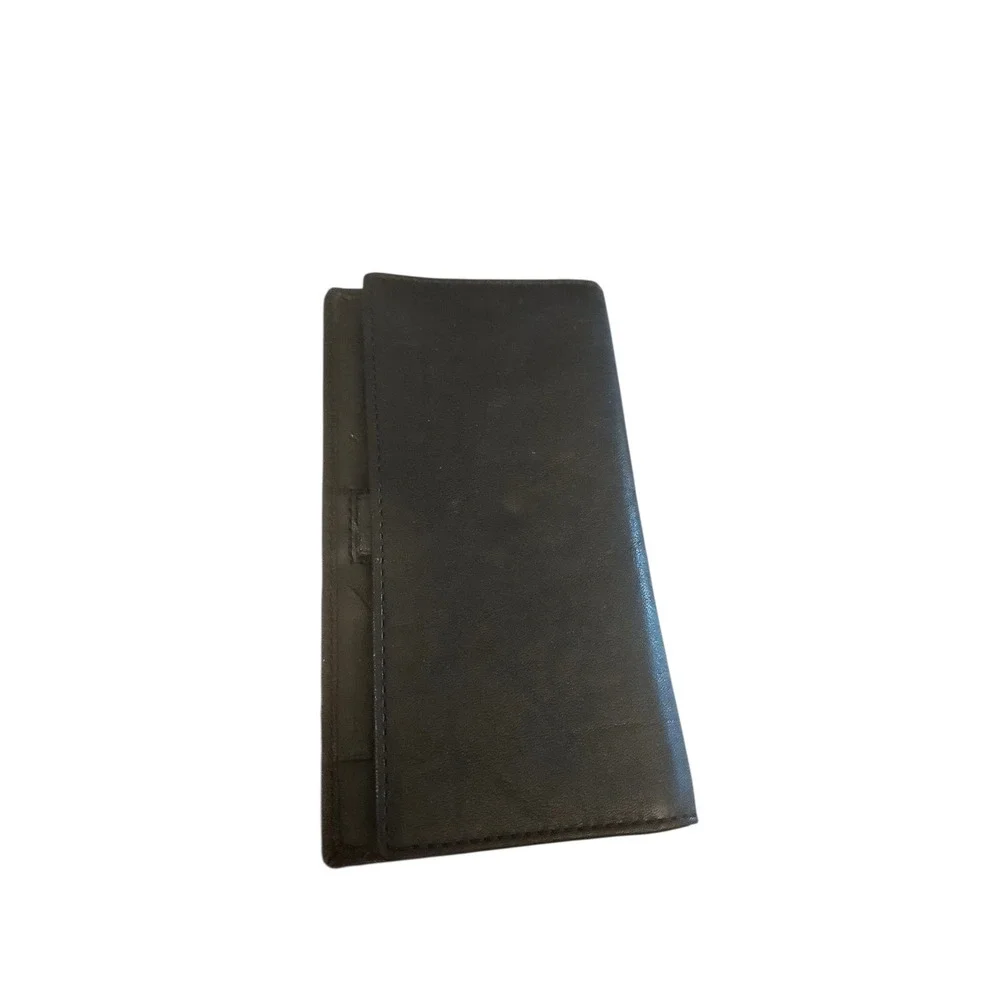Coach Black Leather Bifold Wallet Clutch Organizer‎ Women's